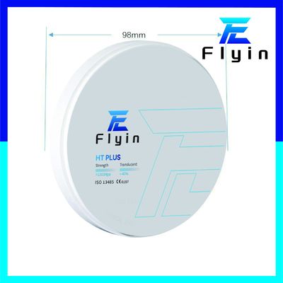 Disco de zircônio flyin com a maior resistência à dobra para coroa e pontes bloco de zircônio para máquina de fresagem dentária cad cam
